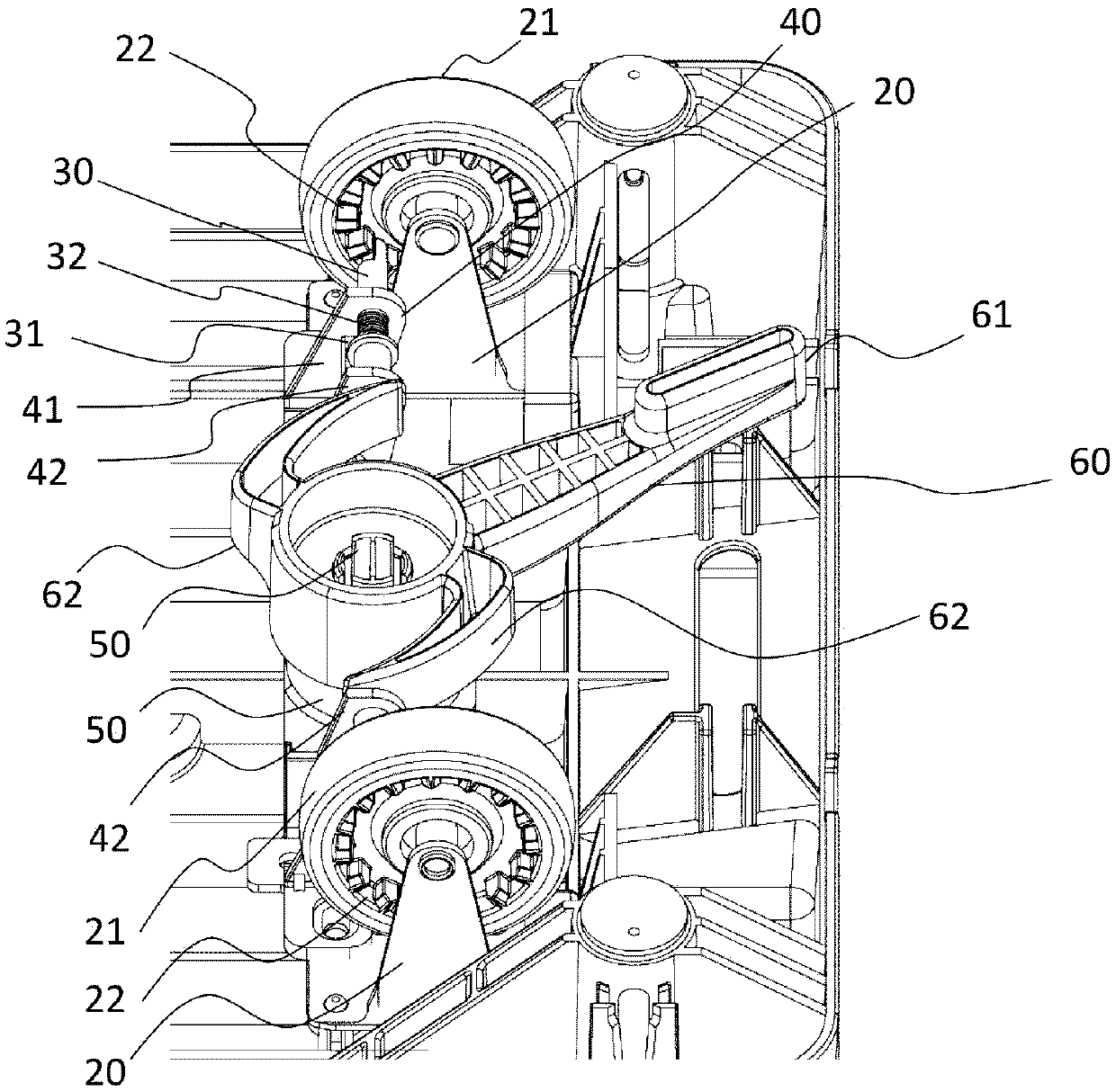 Trolley with locking mechanism