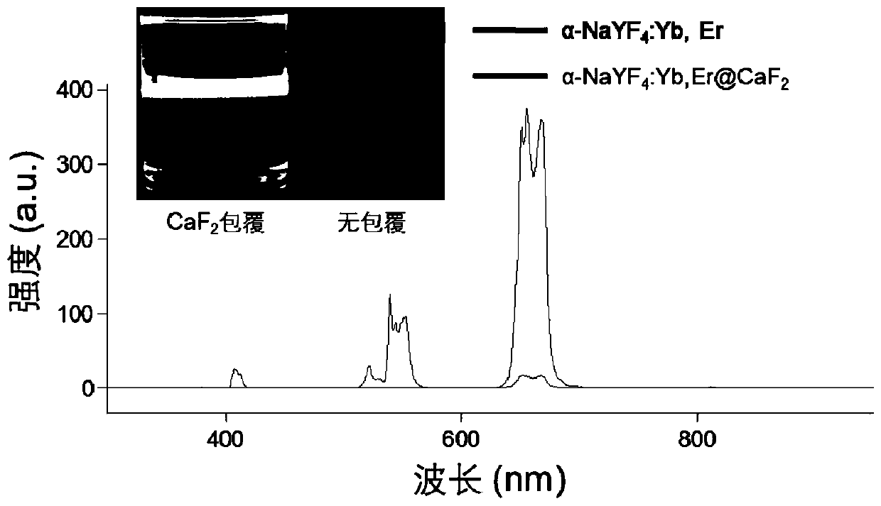 Preparation method, product and application of rare earth up-conversion composite nanomaterial