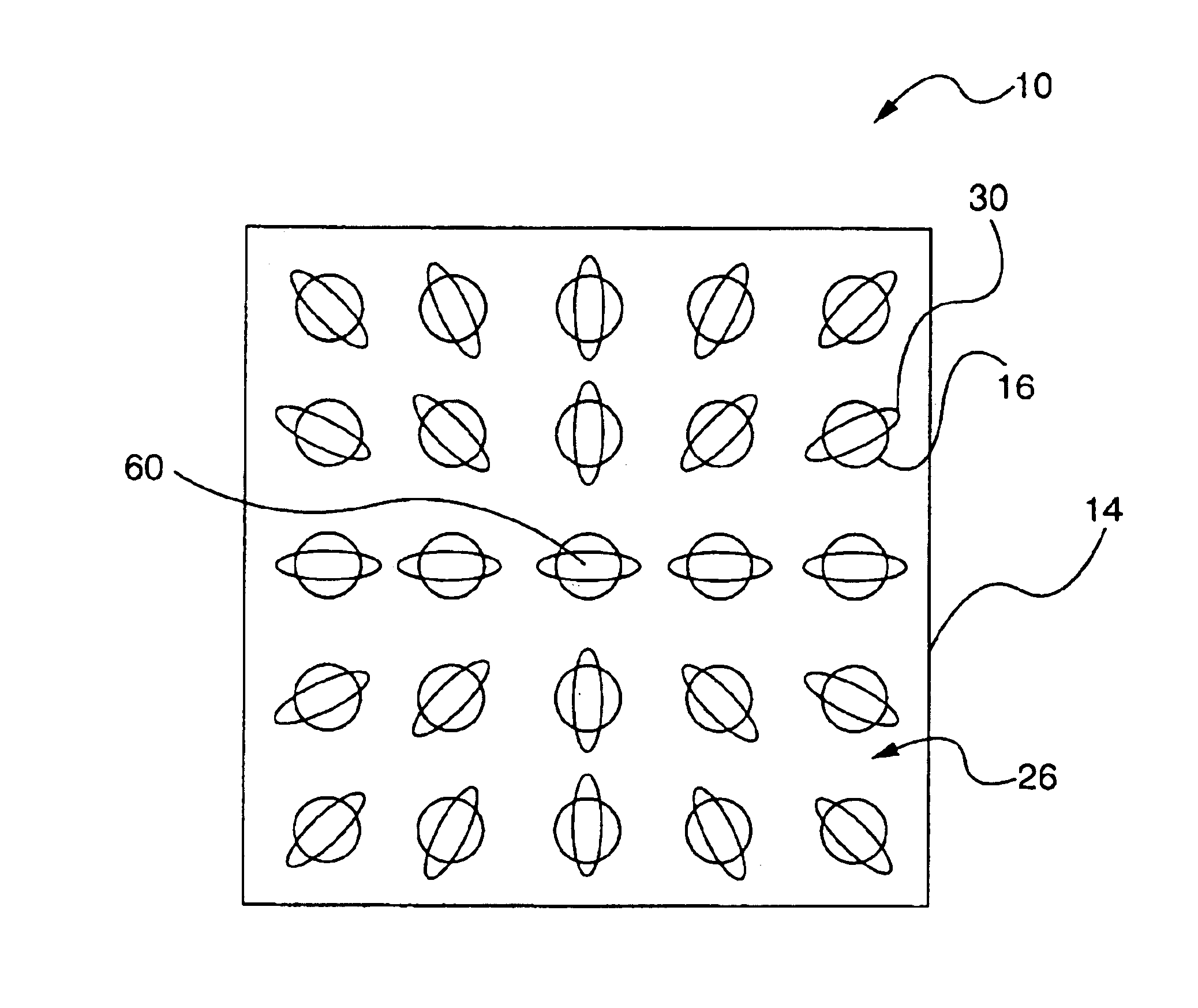 Partially captured oriented interconnections for BGA packages and a method of forming the interconnections