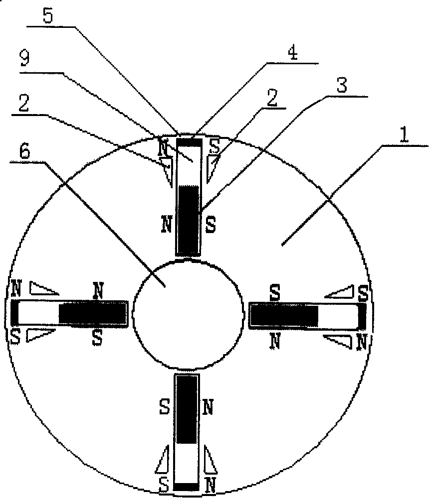 Permanent magnet motor rotor capable of automatic weaking magnet following rotation speed