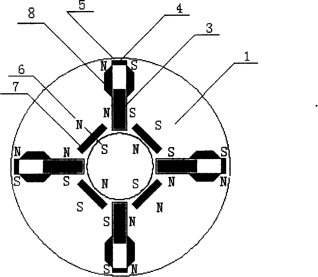 Permanent magnet motor rotor capable of automatic weaking magnet following rotation speed