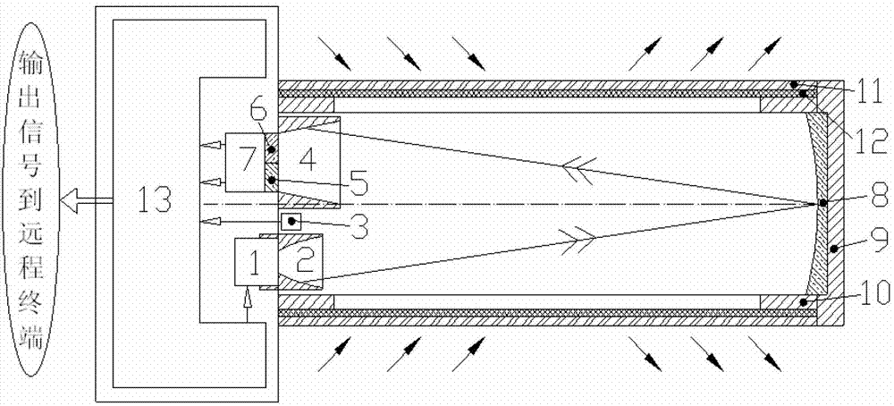 Hydrocarbon combustible gas leakage monitoring device and method based on network transmission