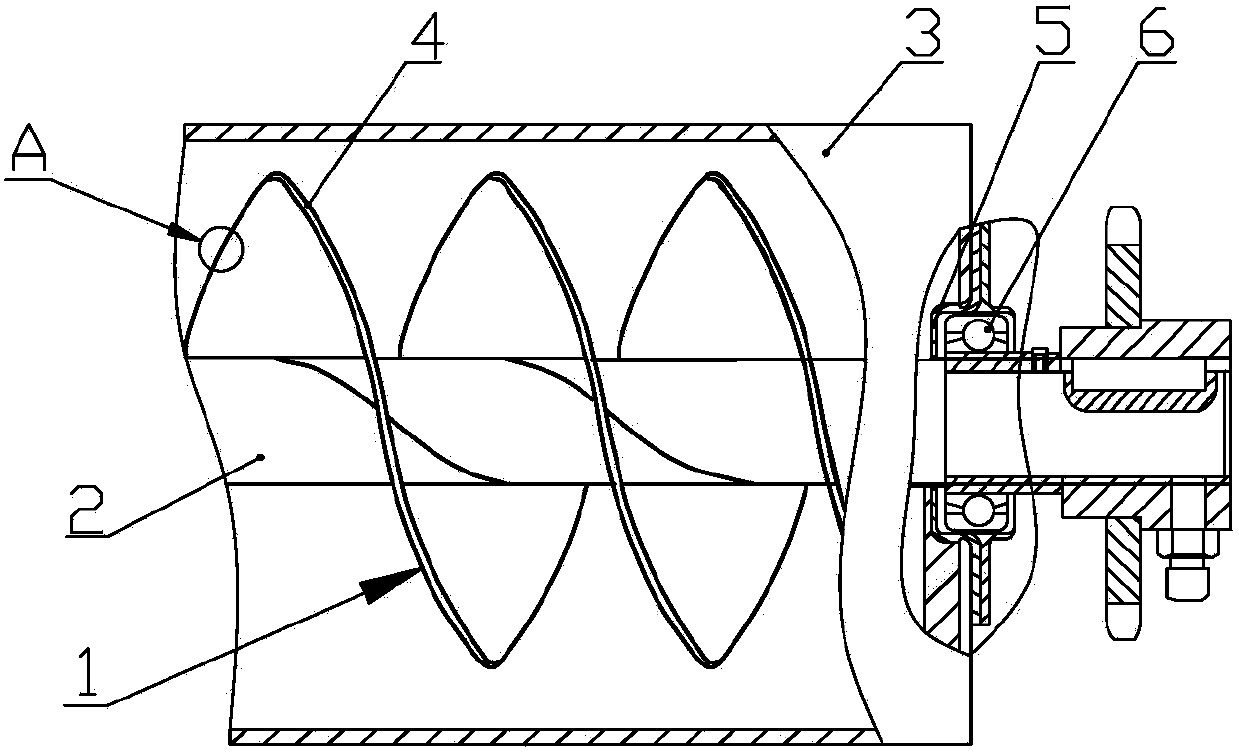 Lossless spiral conveying device