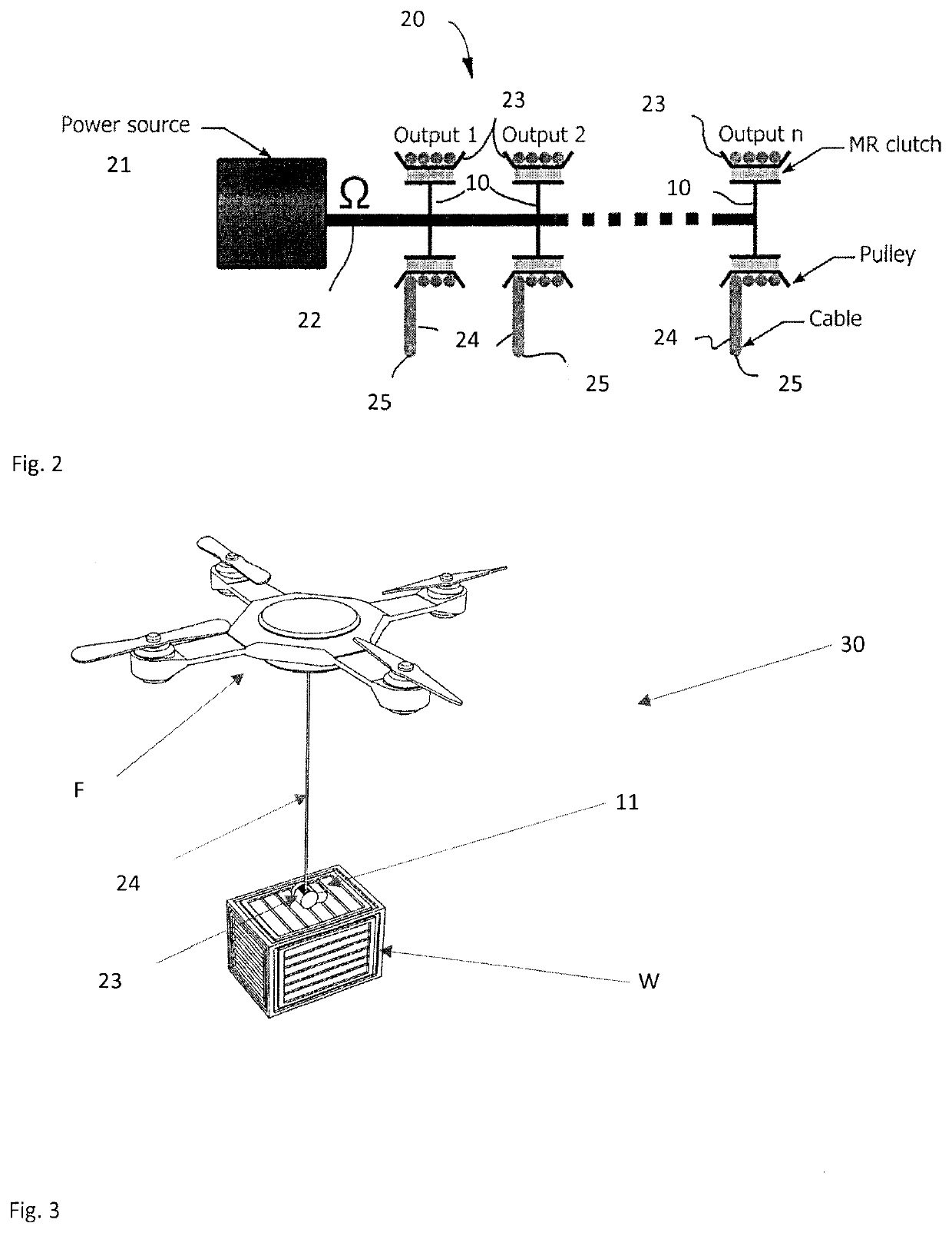 Tethered payload motion control and cable robot using magnetorheological actuators