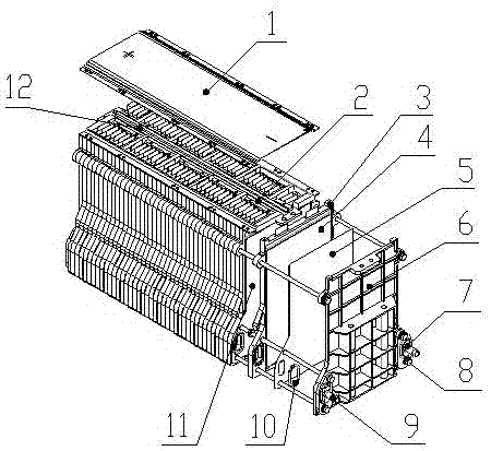Flexibly-packaged cell water-cooling module mechanism