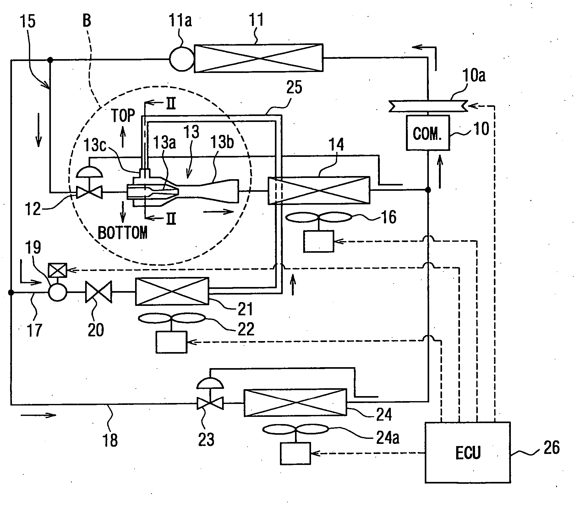 Vapor-compression refrigerant cycle system with ejector