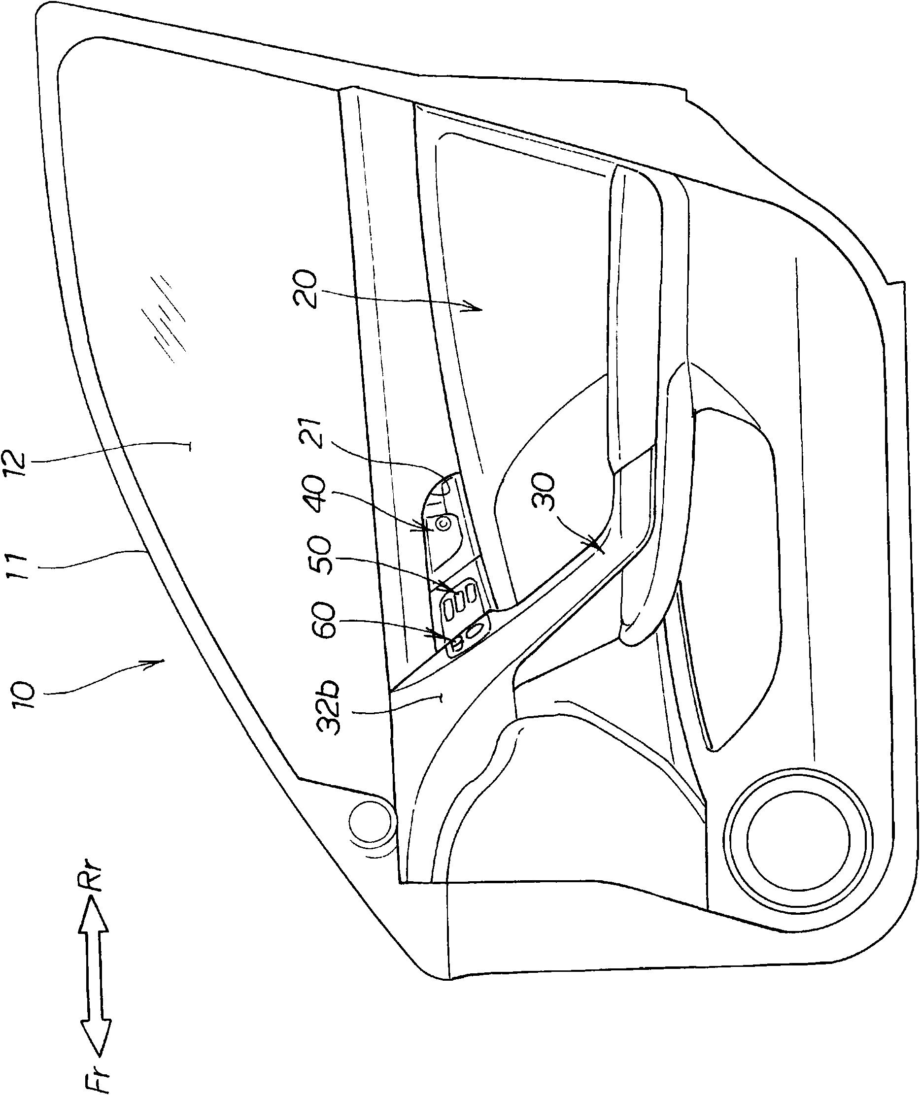 Door structure for vehicle