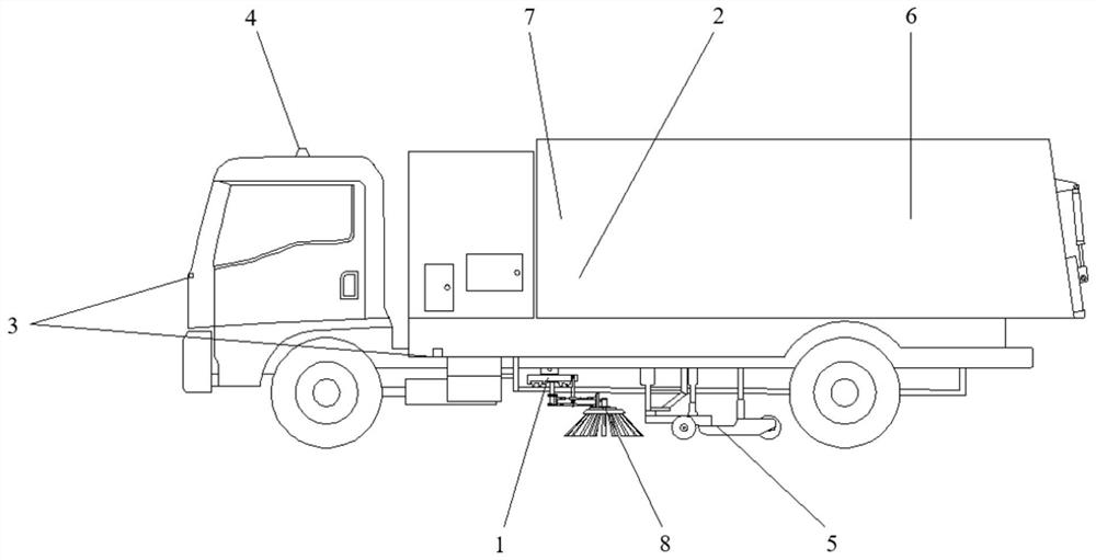 Plate brush system capable of automatically adjusting pressure and position based on road condition recognition