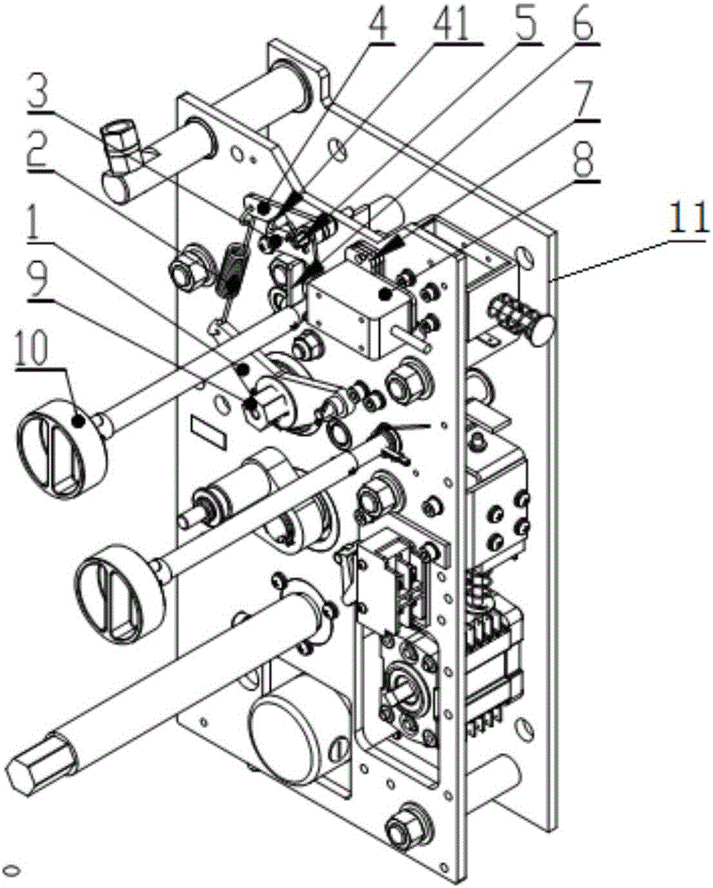 Self-resetting opening device of switch cabinet operation mechanism