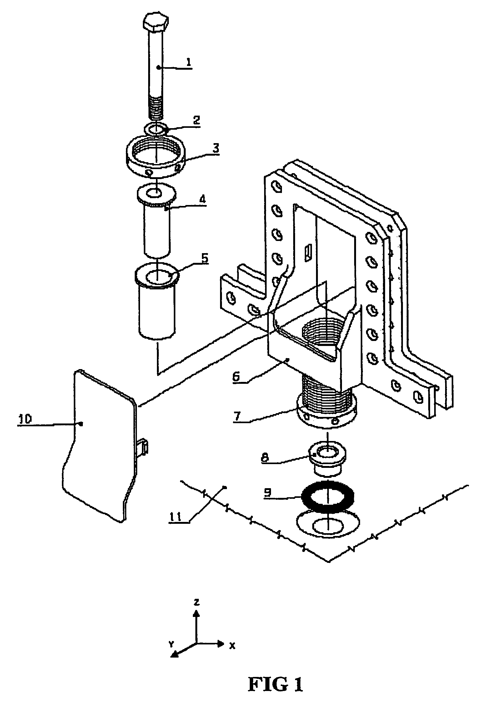 Support device for a galley