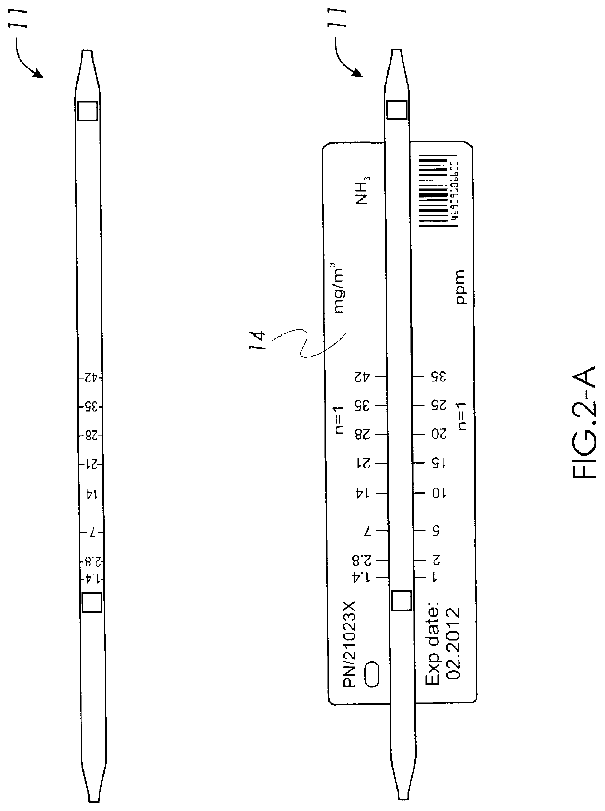 System for visual and electronic reading of colorimetric tubes