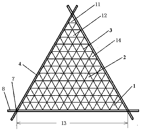 Three-forking head frame used for dam construction or interception closure