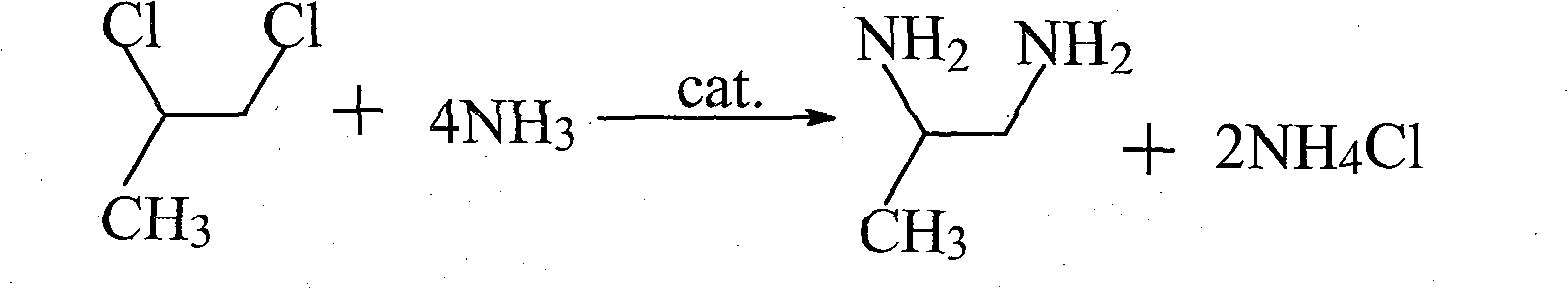 Supported catalyst for preparation of 1, 2-propane diamine
