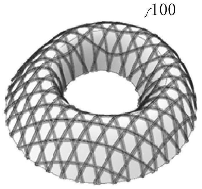 Spatial curved surface woven mesh generation method based on subdivision algorithm