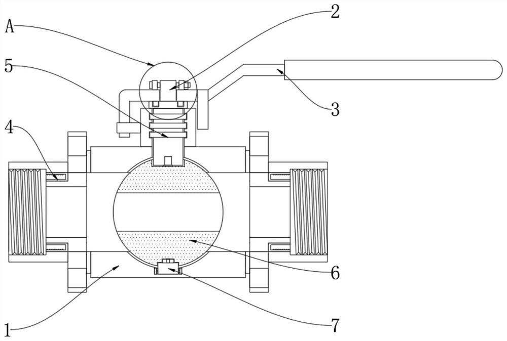 Ball valve with small friction force