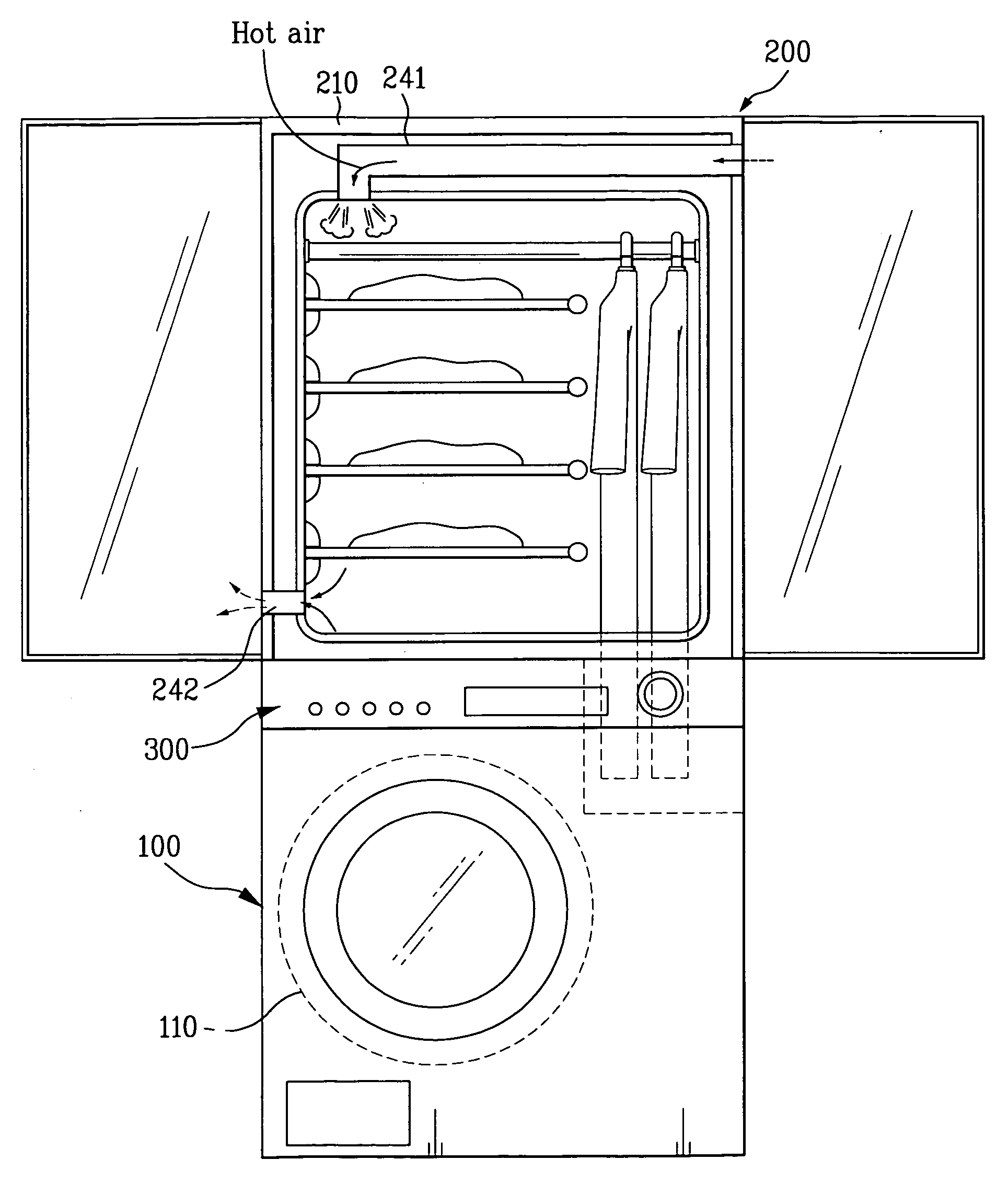 Operation method for combination dryer