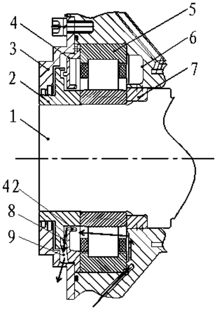 Sealing structure for bearing lubrication