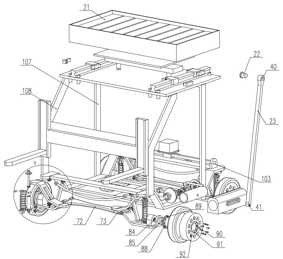 A kind of counterbalanced forklift with automatic balance counterweight and using method thereof