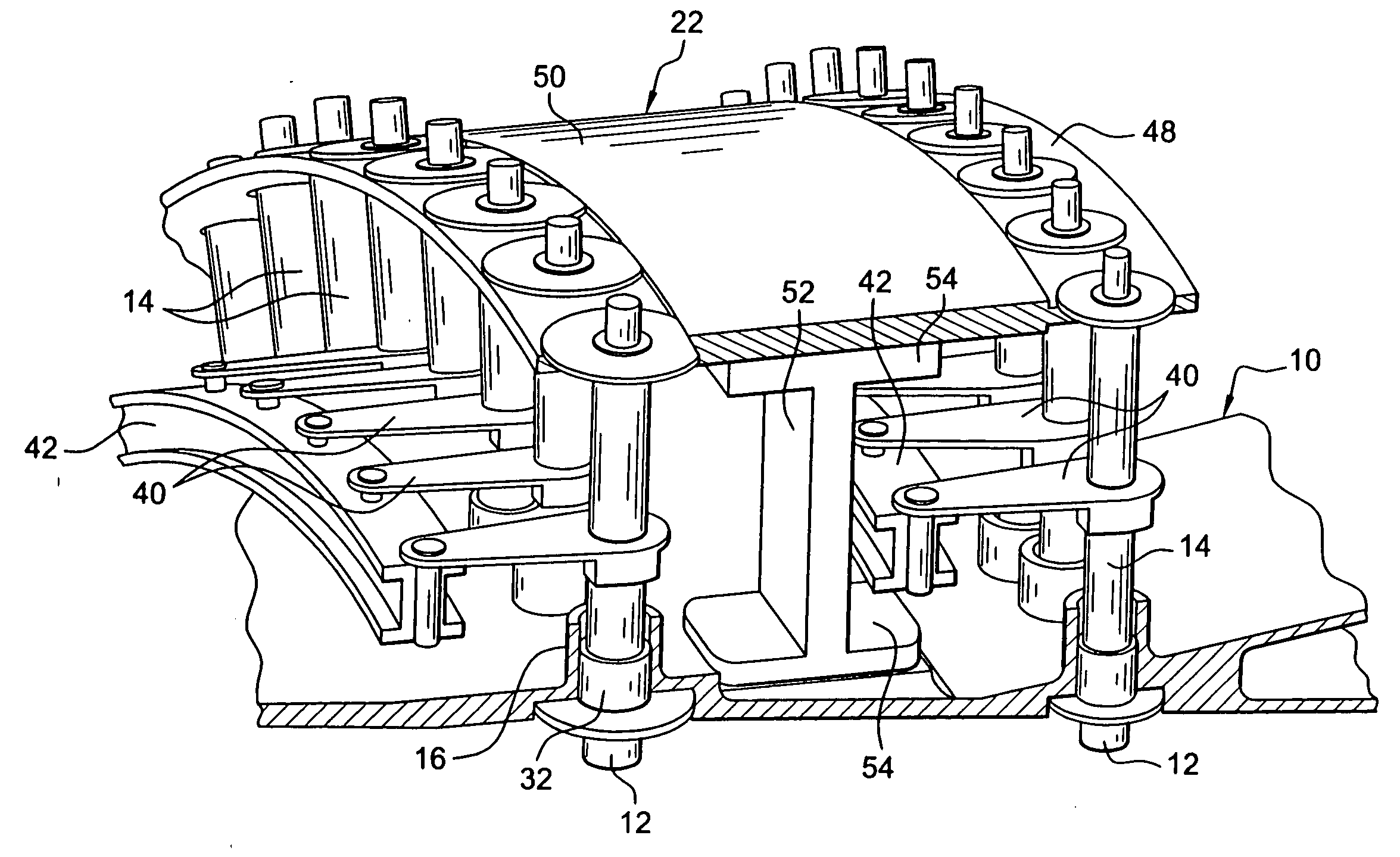 Device for pivotally guiding variable-pitch vanes in a turbomachine
