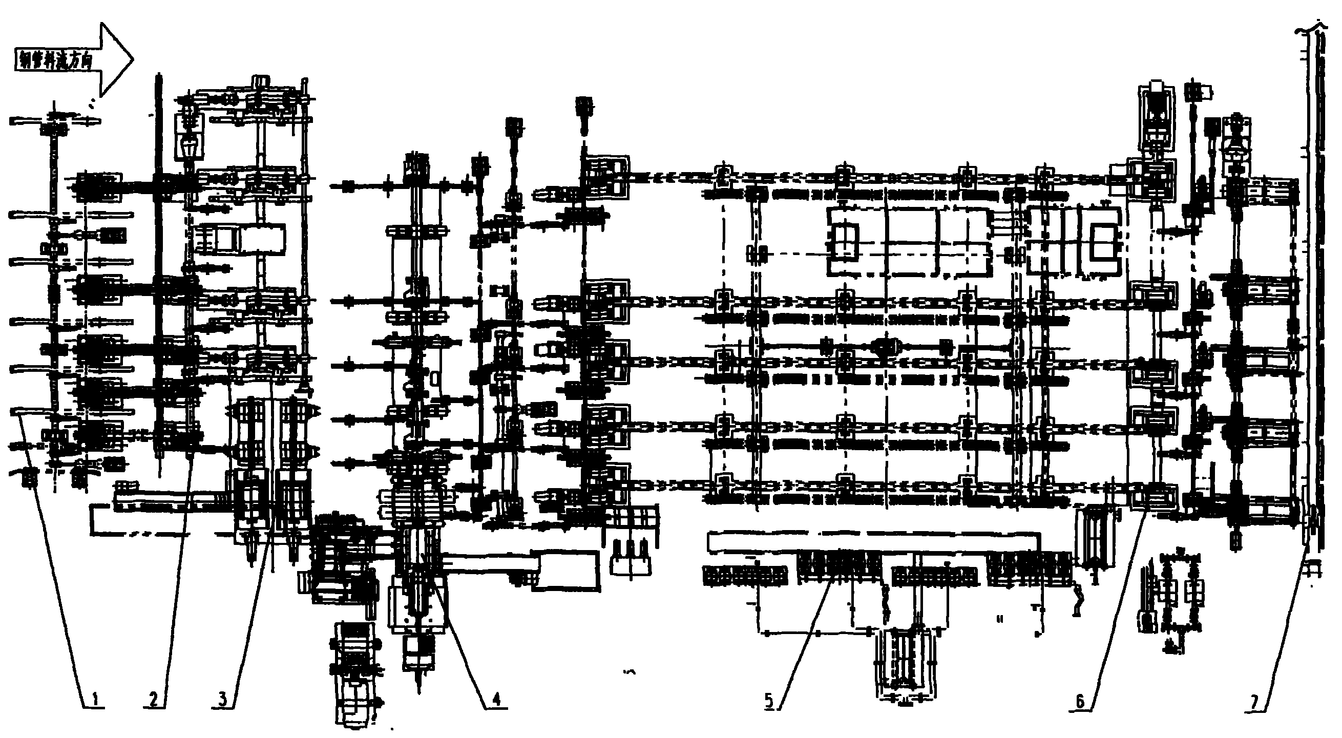 Short-process flexible drill rod producing equipment and process