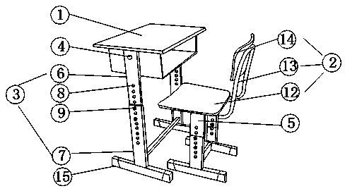 Self-heating desk and chair with lifting function