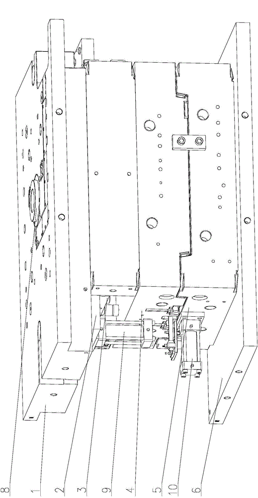 Injection mold adopting inverted rubber intake mode