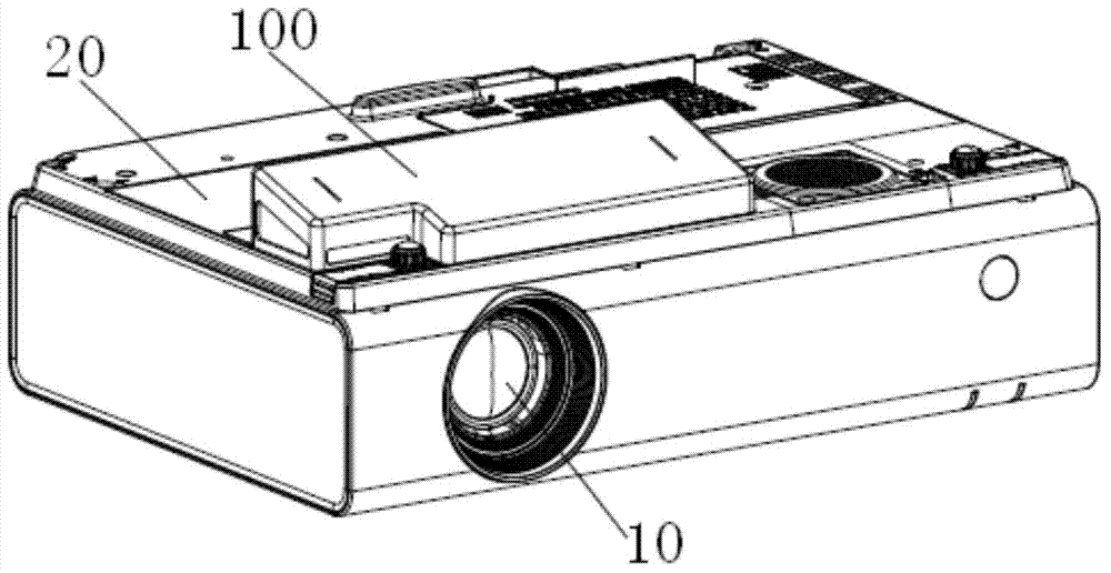 Dustproof filtering structure for projectors and projector with same