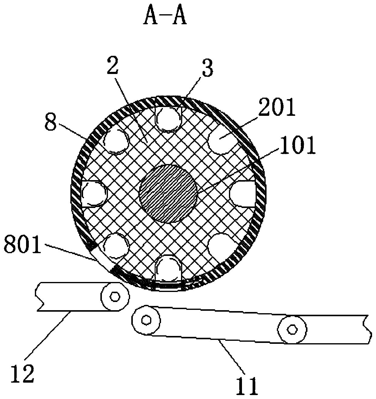 Flow production detection device capable of rapidly screening LED lamps
