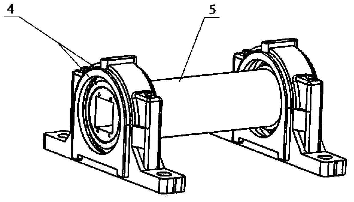 Image collection device for internal surface of long straight pipe