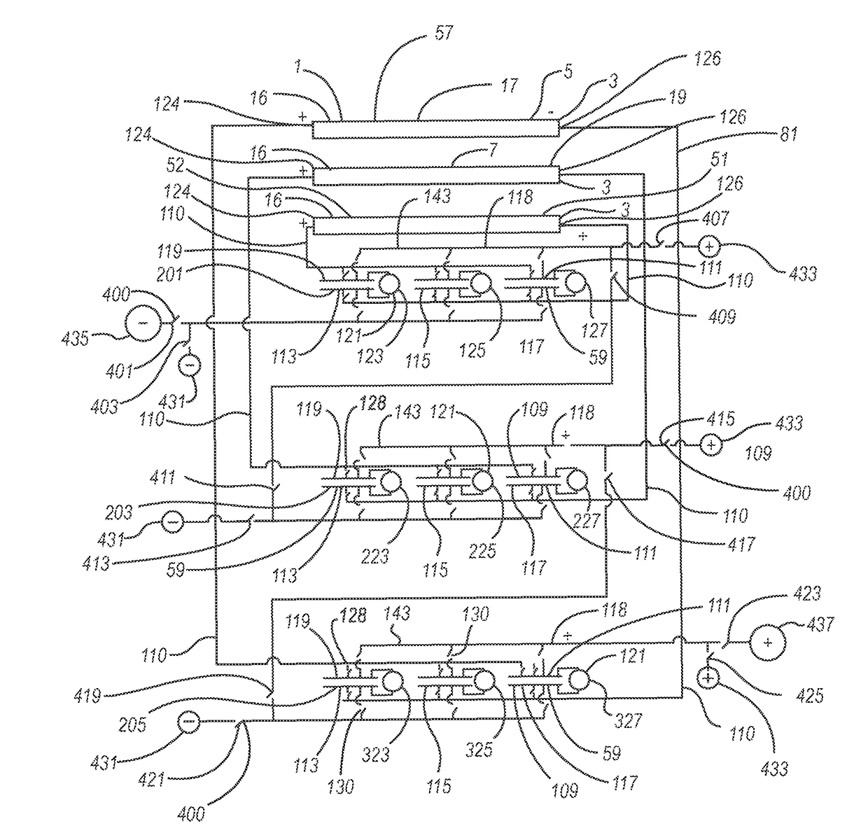 Capacitor enhanced multi-element photovoltaic cell