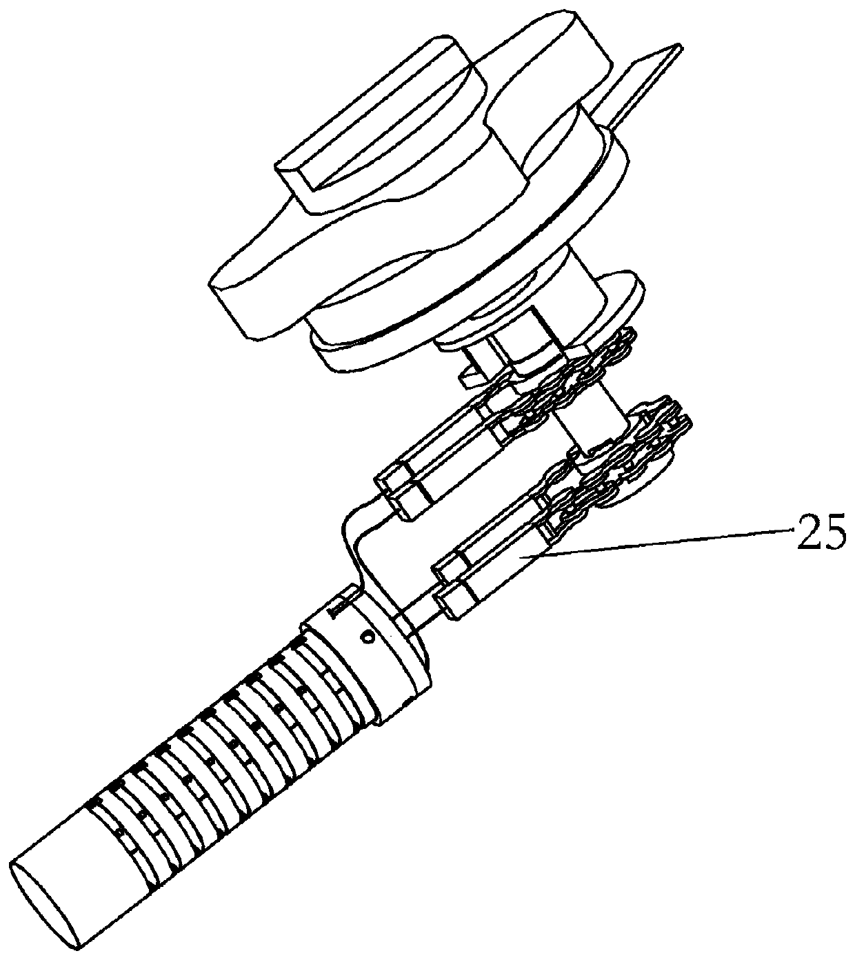 A rotatable probe bending structure for endoscope