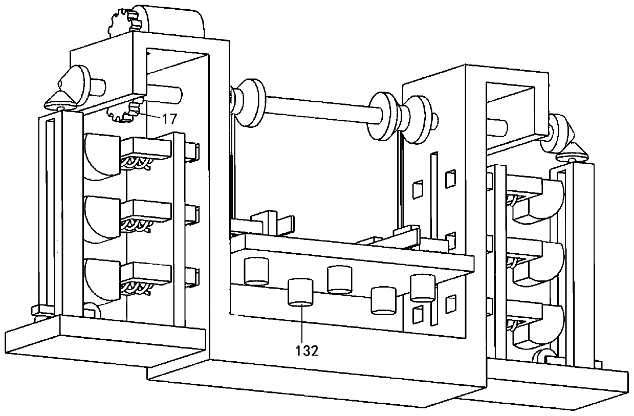 Building material lifting device with safety increased stage by stage along with height