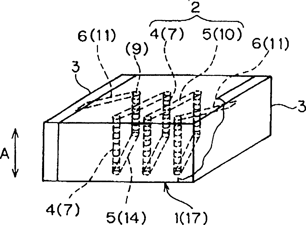 Laminated coil parts and production thereof