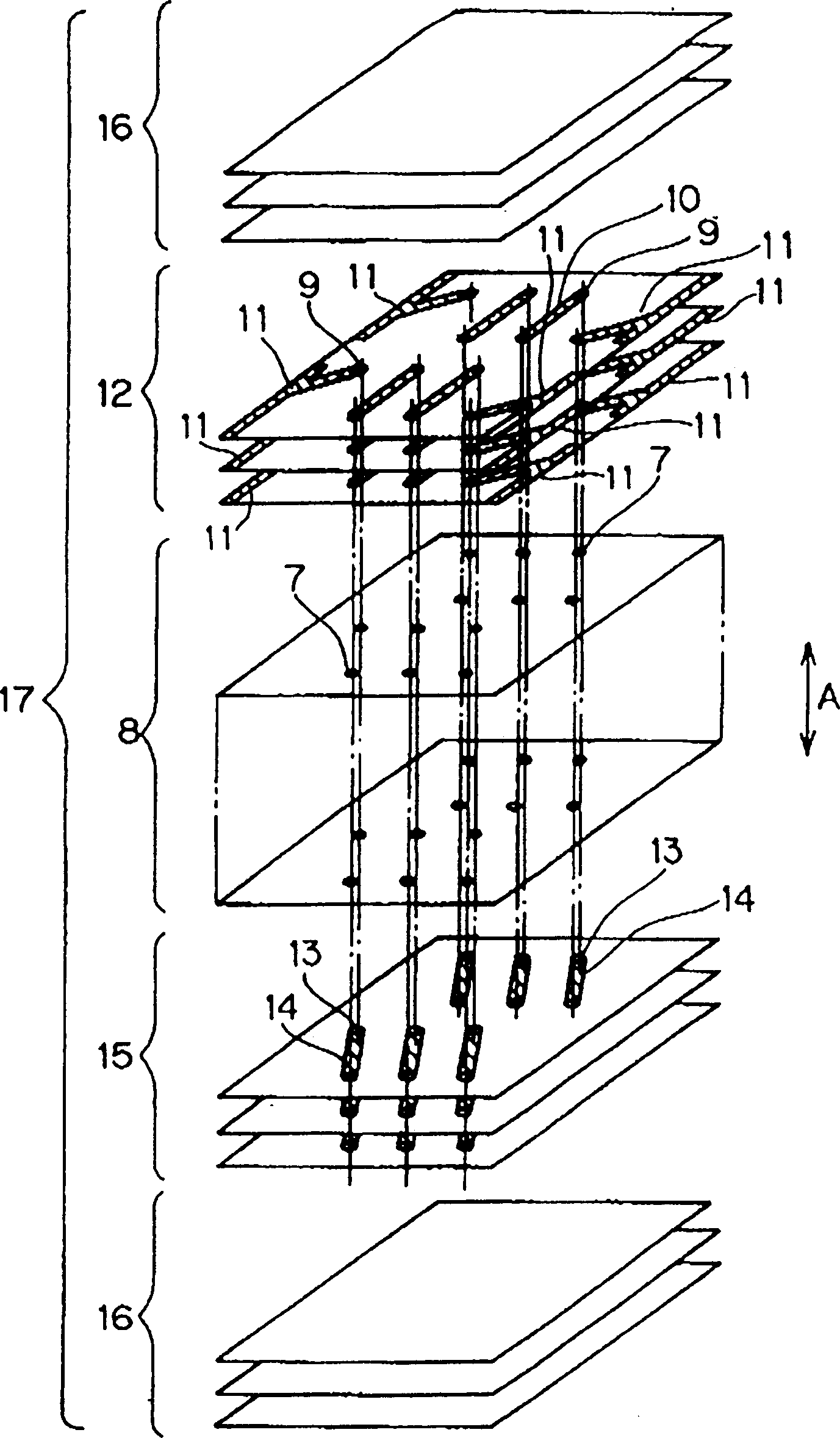 Laminated coil parts and production thereof