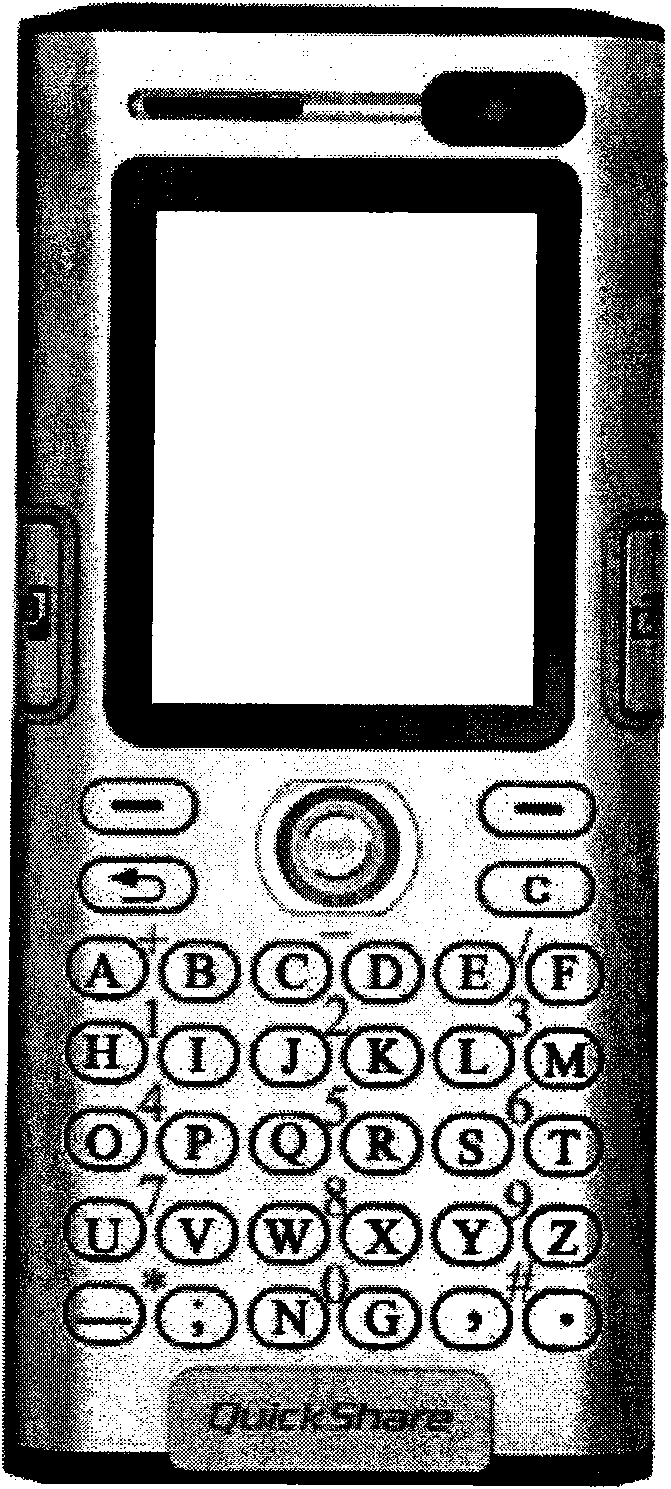 Full alphabetical mobile phone keypad having 30 character keys in five rows and six ranks