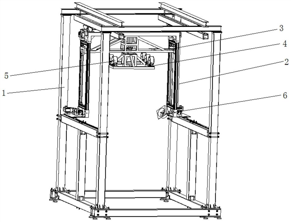 Parachuting training device and training method