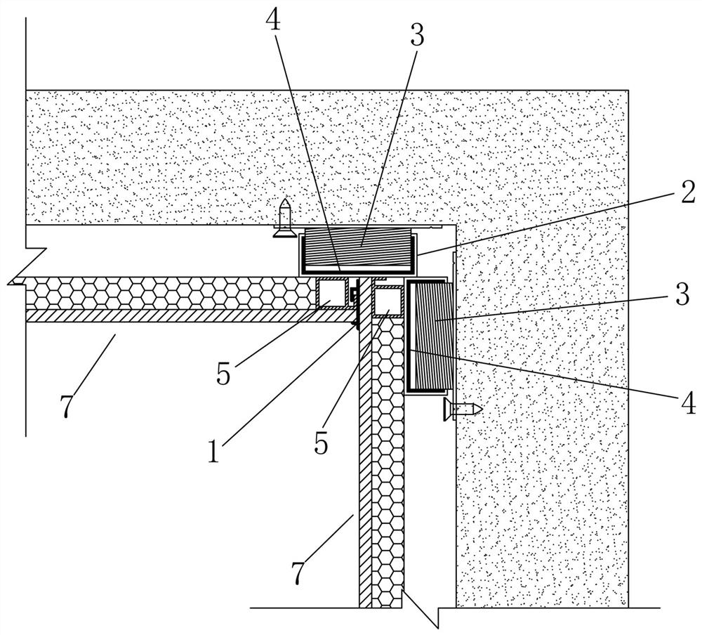 Wallboard mounting structure for wallboard corner and mounting method thereof