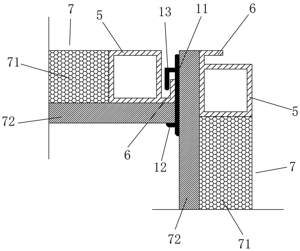 Wallboard mounting structure for wallboard corner and mounting method thereof