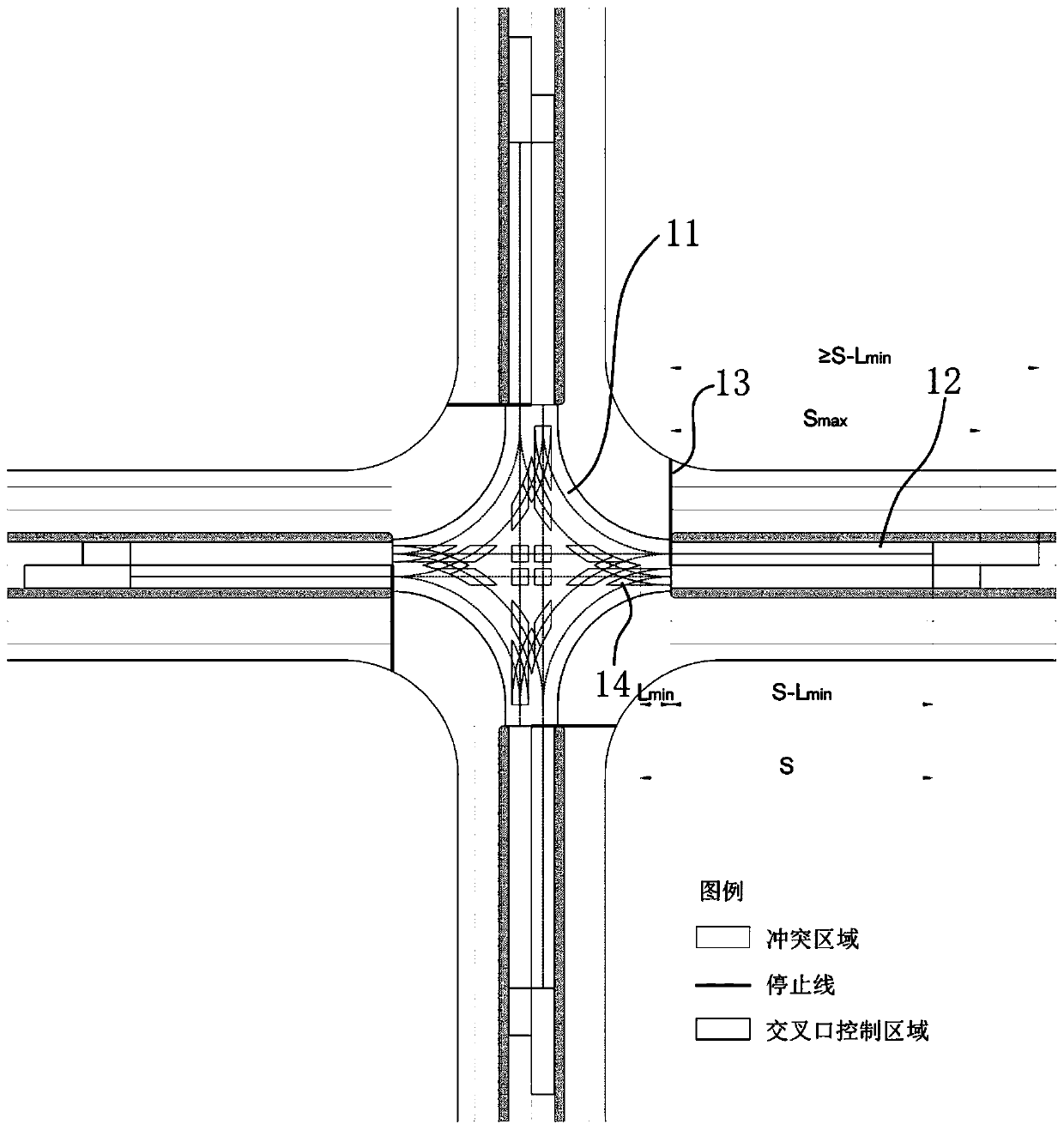 Road arrangement suitable for driverless buses and driverless bus lane system