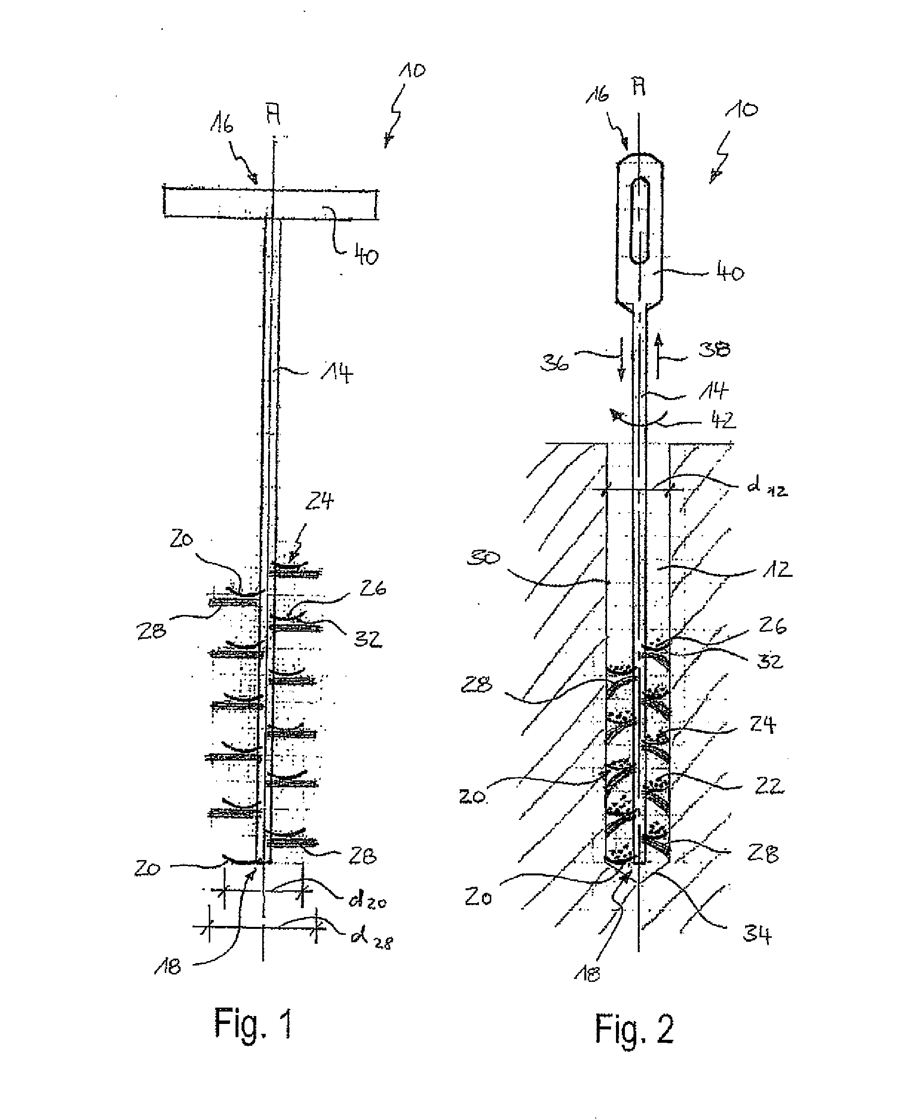 Tool and method for cleaning a drilled hole