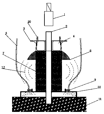 Suction bucket underwater pile-driving noise-reduction device and construction method thereof