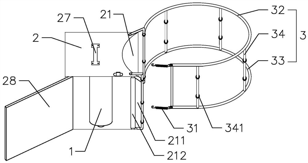 A pole reflective film pasting device