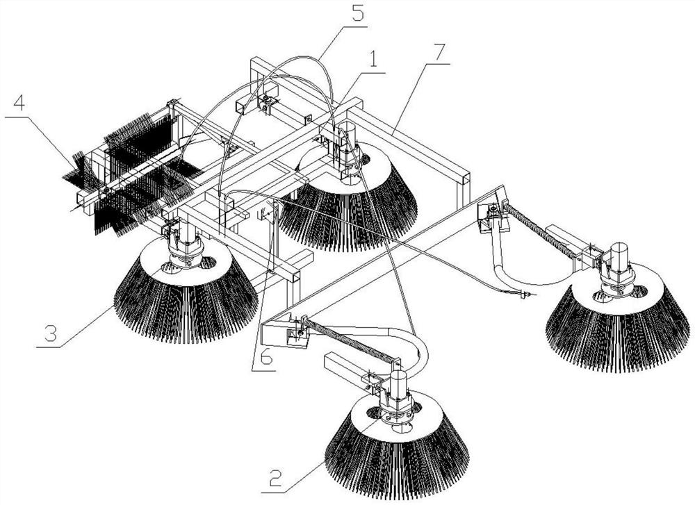 Garbage sweeper sweeping mechanism integrated control device and sweeper