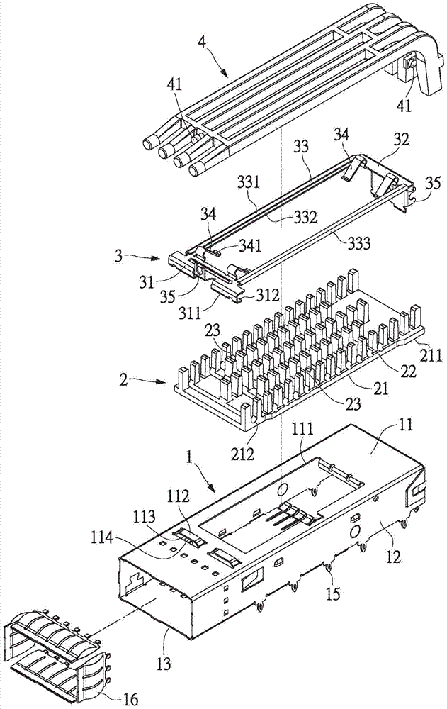 Connector housing heat radiation structure