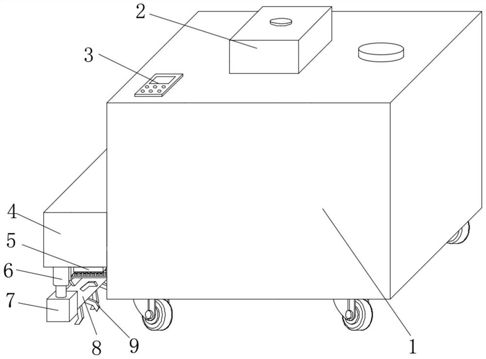 Chemical spraying device for refuse landfill soil treatment and using method of device