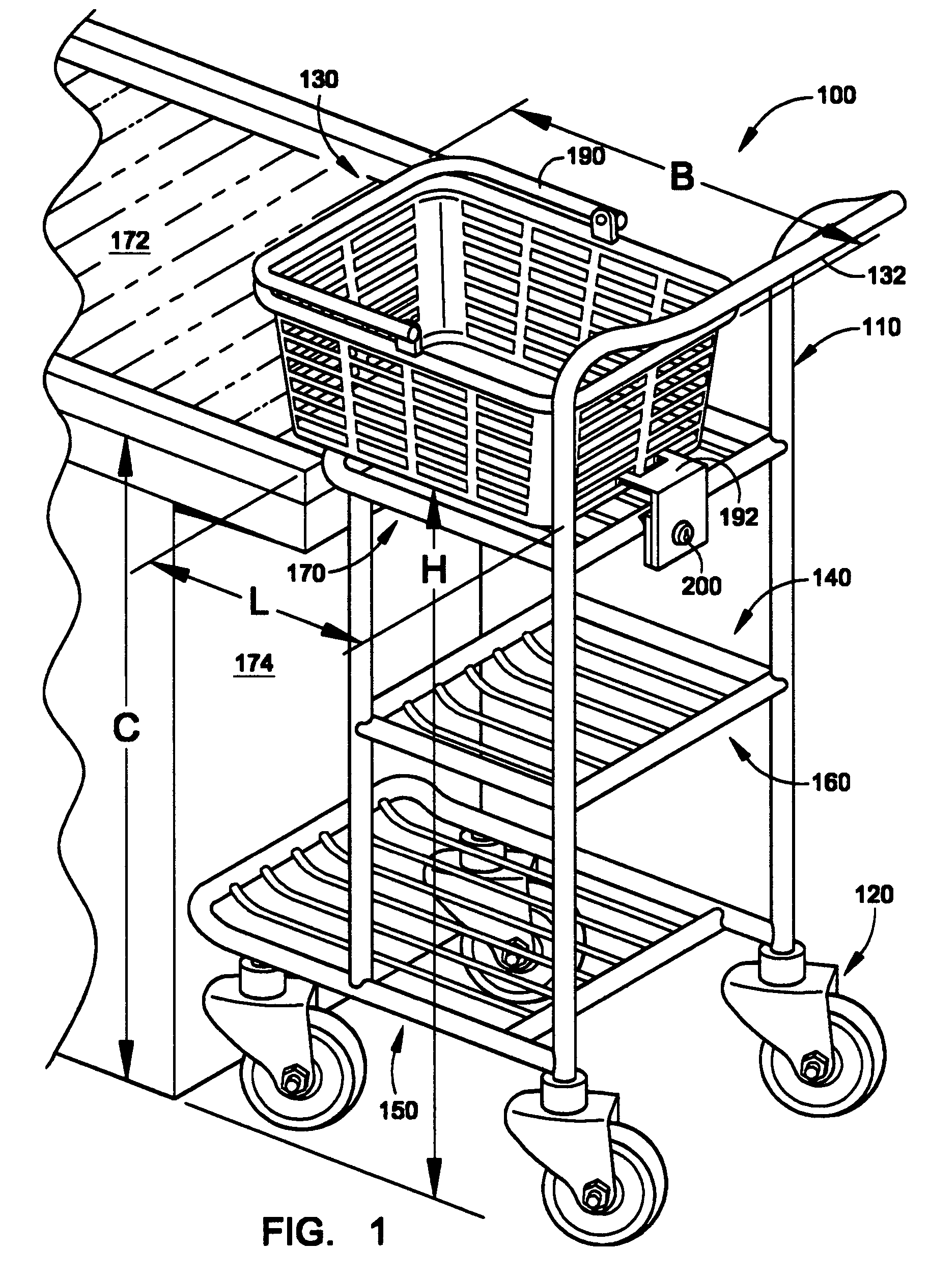Shopping cart and method of use