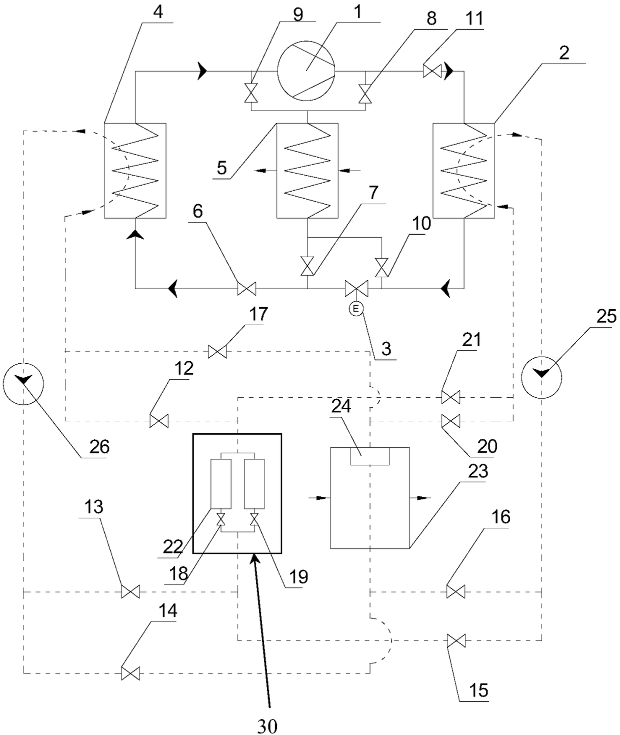 Integrated energy supply heat pump refrigeration system for production and living