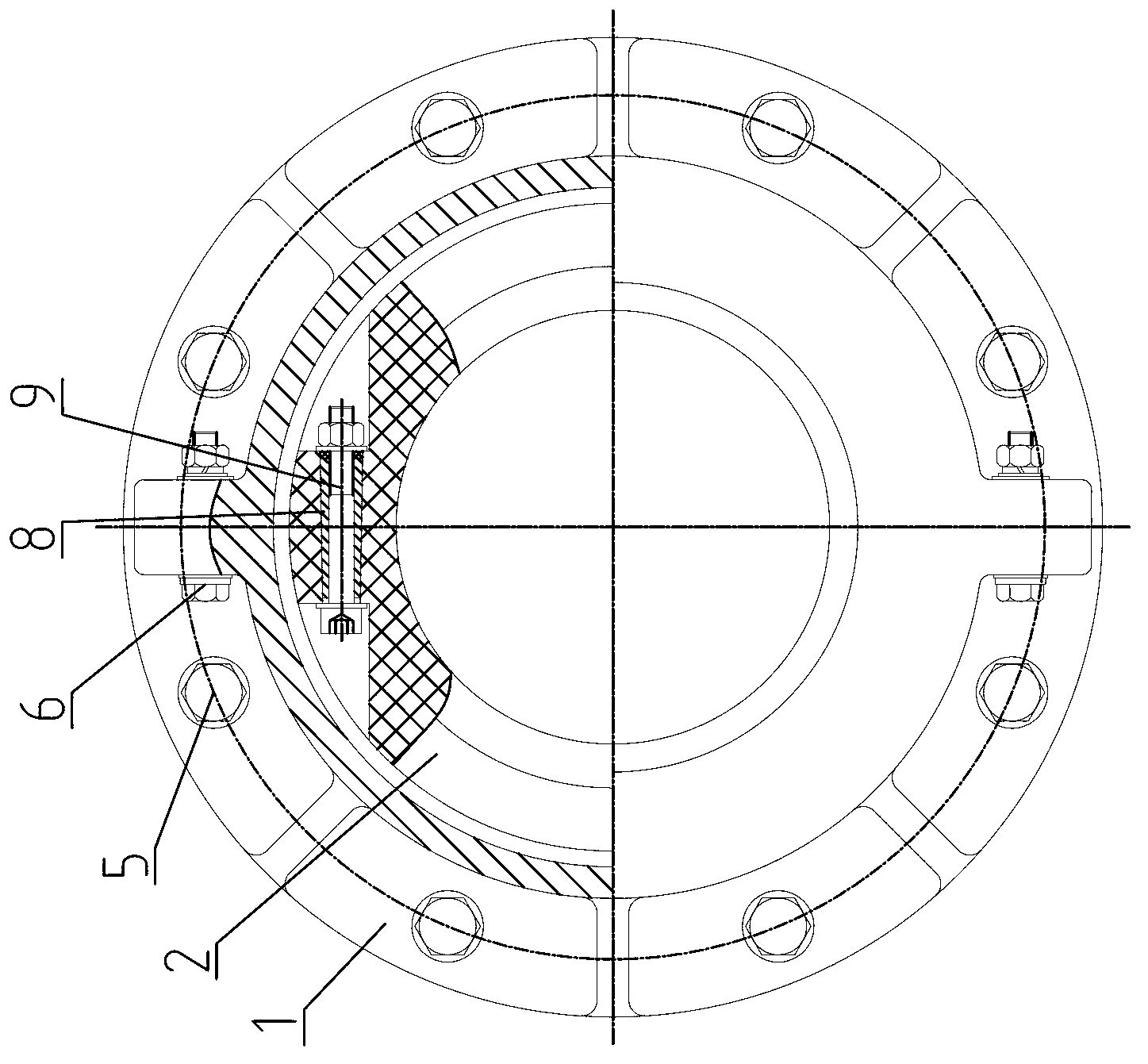 Compartment end face sealing device