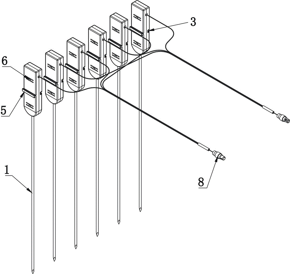 Radio frequency ablation array needle