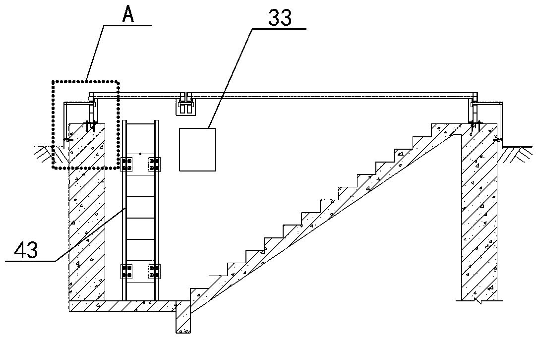 Urban pipe gallery entrance and exit system and installation method thereof